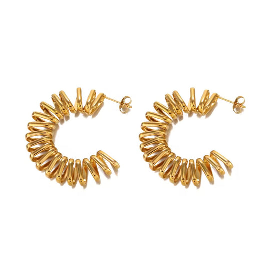 SPIRAL HOOP EARRING