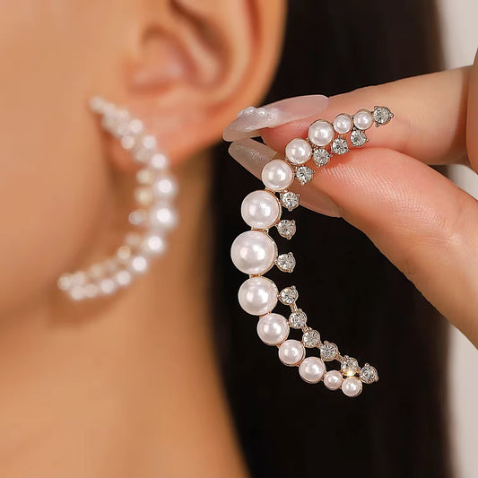 Pearl Moon Earrings