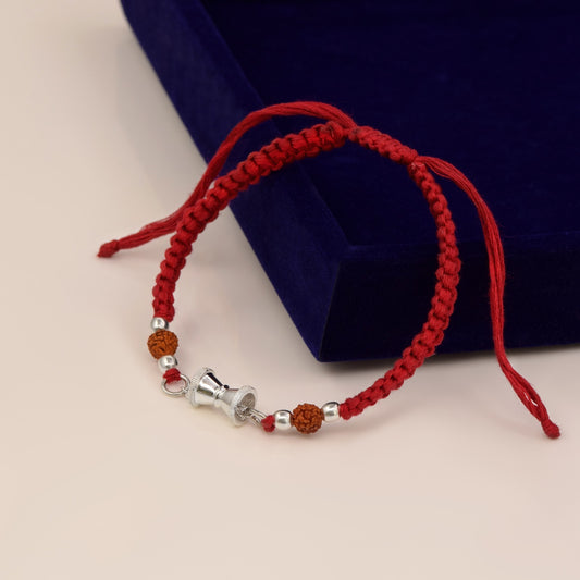 925 Pure Silver Ganesha Rakhi|Raksha Bandhan Rakhi for Brother | Gift for Men & Boys