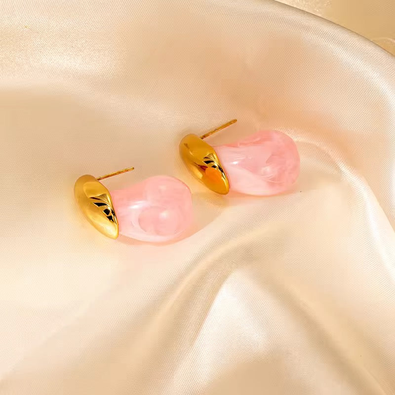 Selena Pink Drop  Earrings