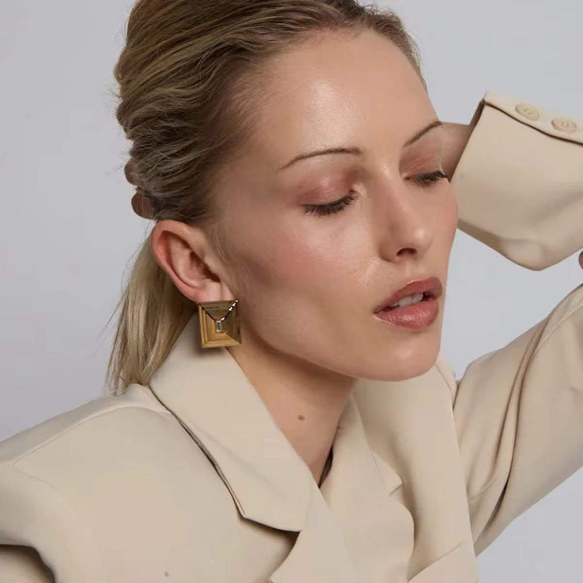 Gold Statement Earring