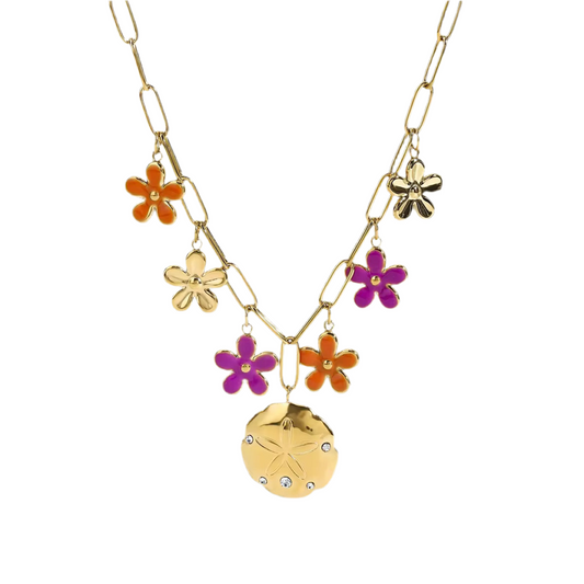 Floral Bloom charm Necklace