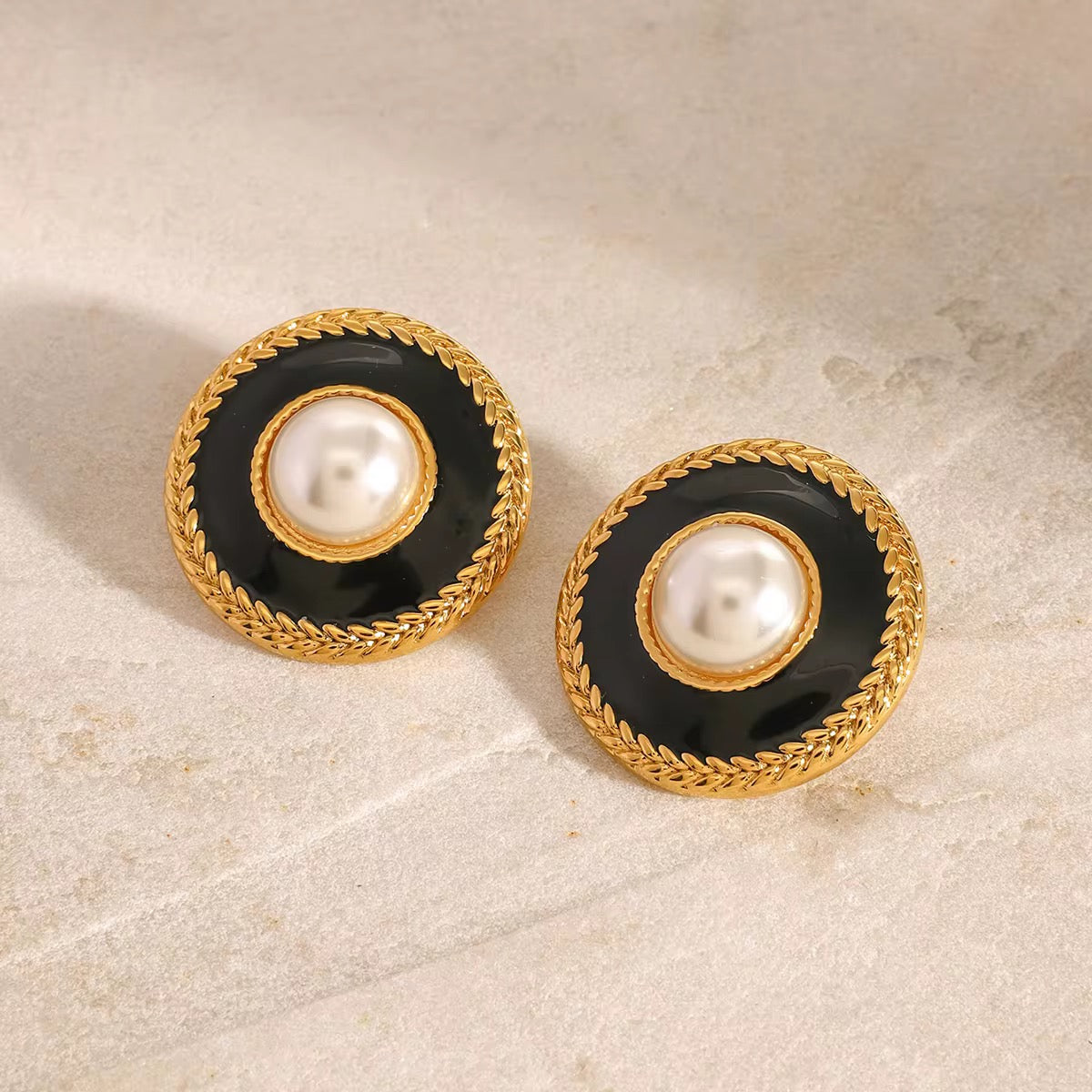 Black Bolt Earring