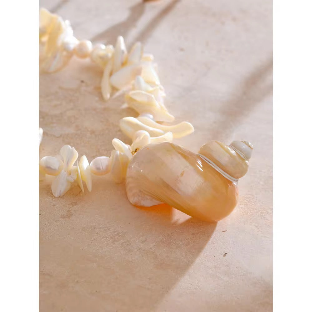 Pearl Conch Pendant Necklace