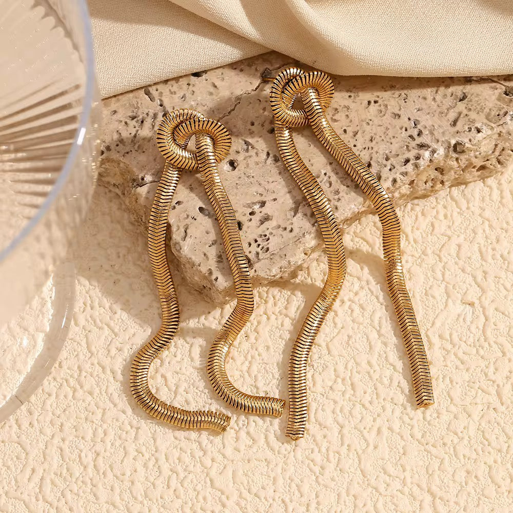 Snake Bone Knot Earrings