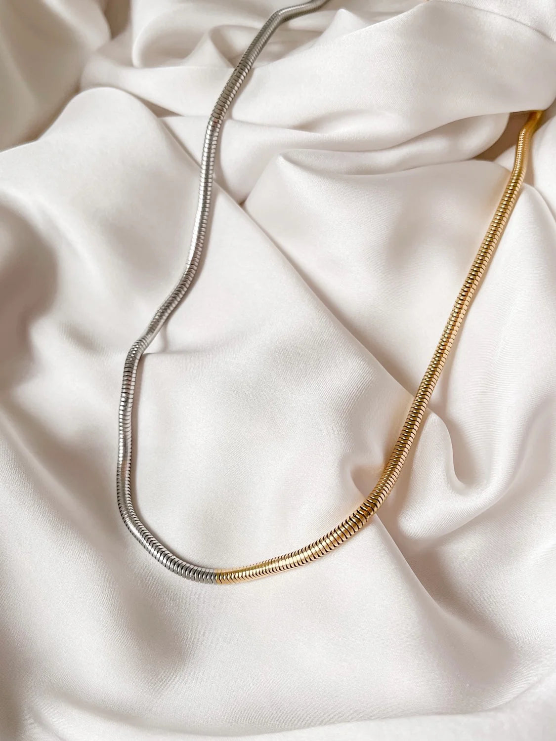Snake Two Tone Necklace