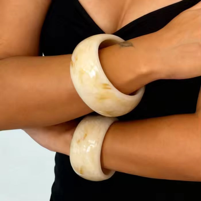 White Chunky Resin Bracelet