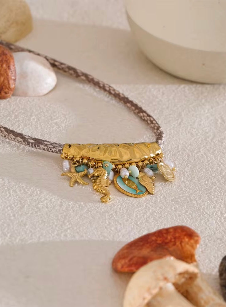 Summer starfish stone  Necklace