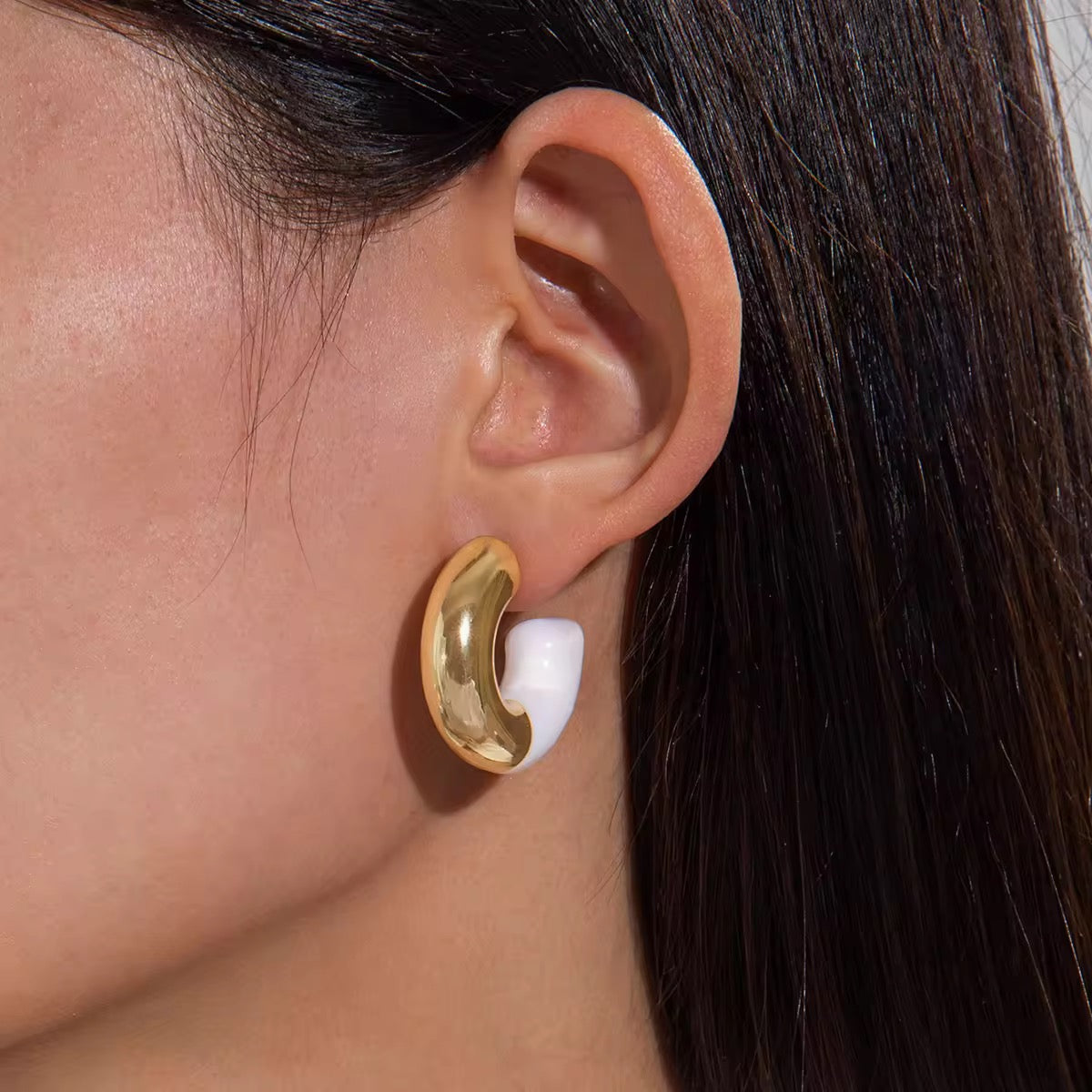 White Gold Hoop Earring