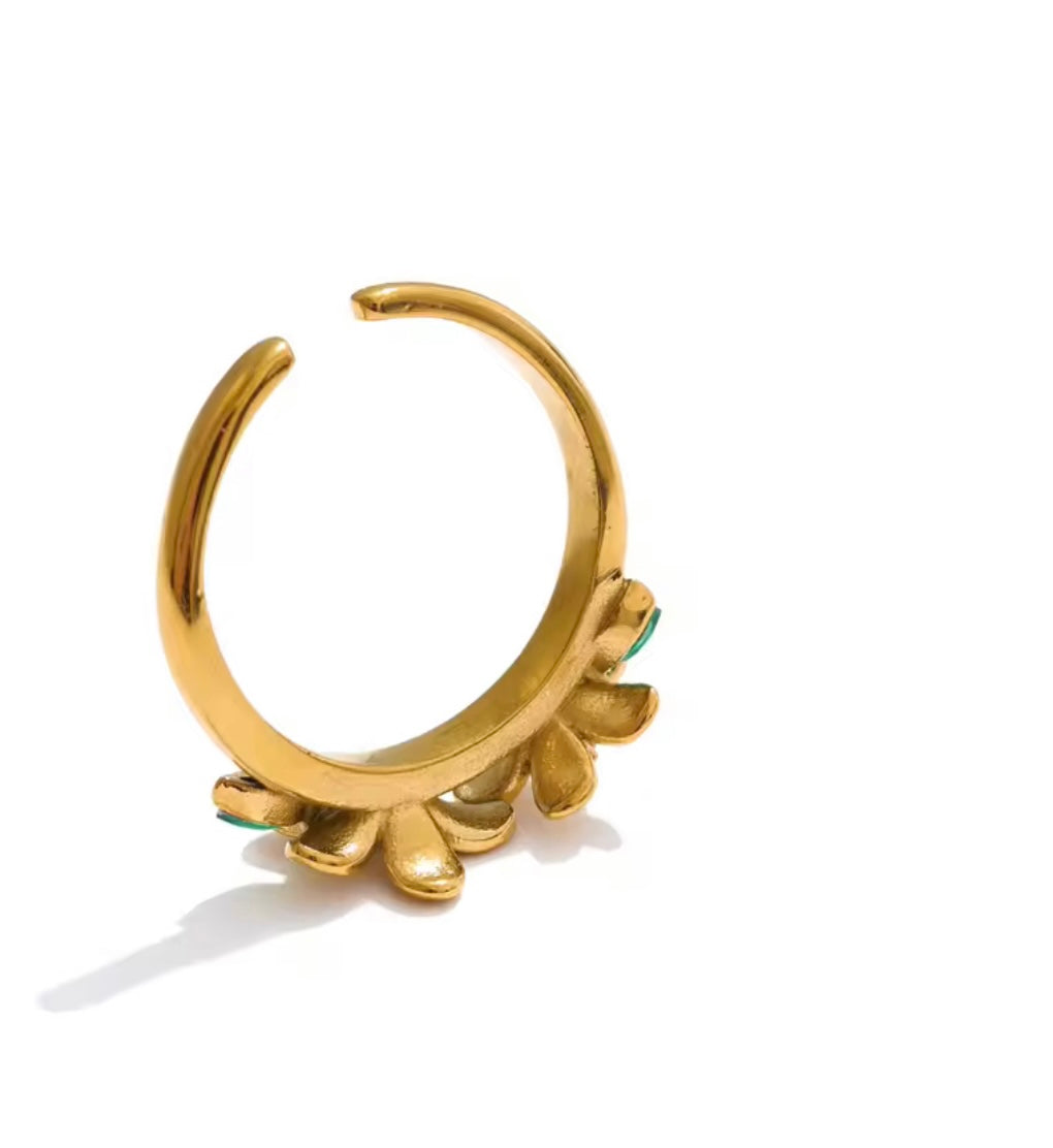 Golden Flower Ring
