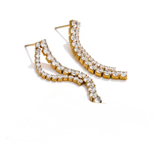 Cubic Zicron Layer Earrings