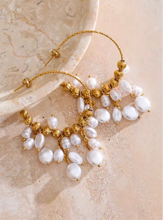 Pearl Tassel Earrings