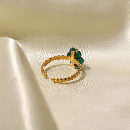 Green Sunflower Ring
