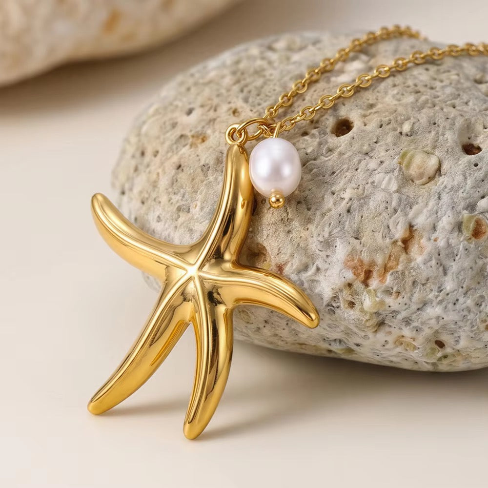 Pearl  Starfish Necklace