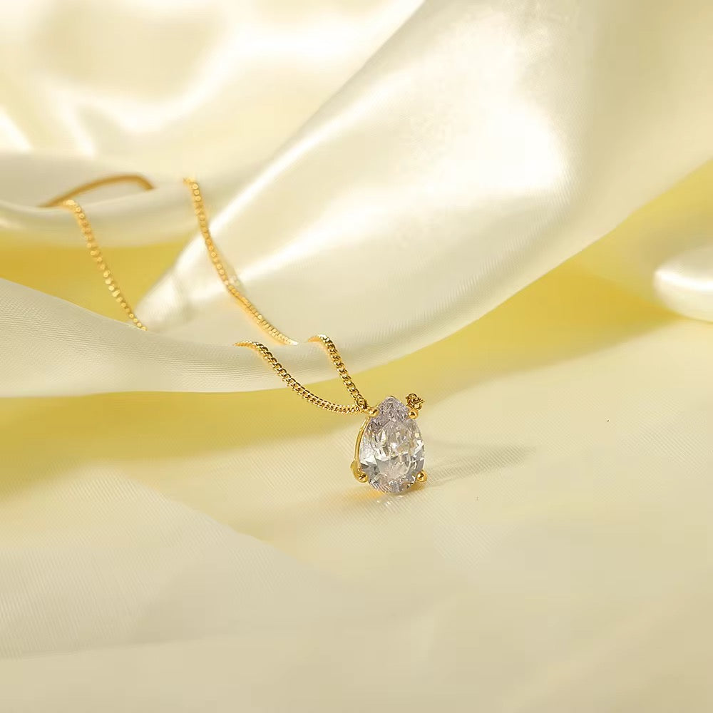 Drop Zircon Necklace