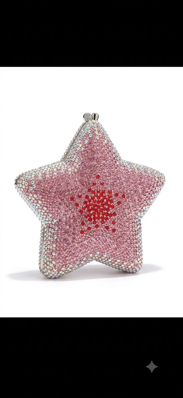 Radiant Blush Star Clutch