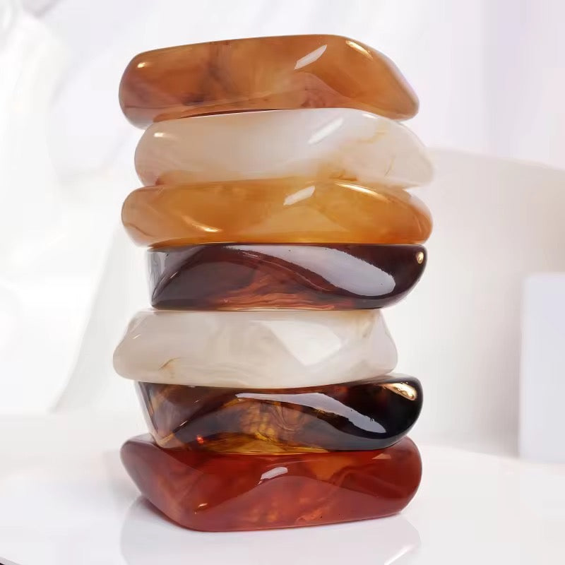 Starlight Brown Chunky Resin Bracelet