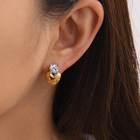 Dimand Heart Earring