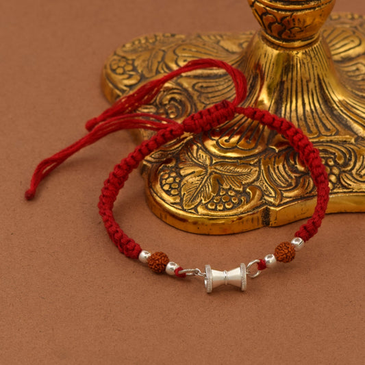 925 Pure Silver Ganesha Rakhi|Raksha Bandhan Rakhi for Brother | Gift for Men & Boys