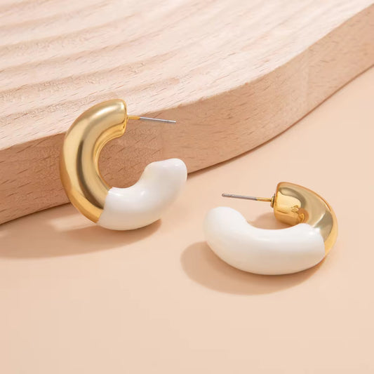 White Gold Hoop Earring