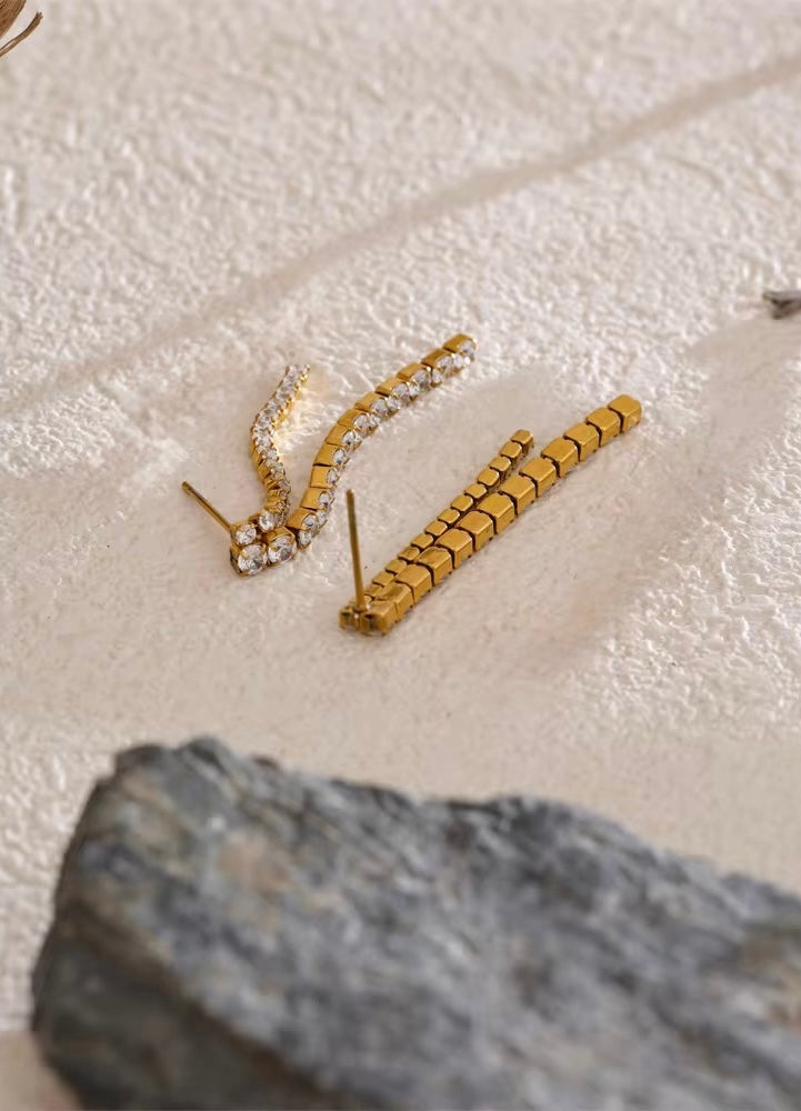 Cubic Zicron Layer Earrings