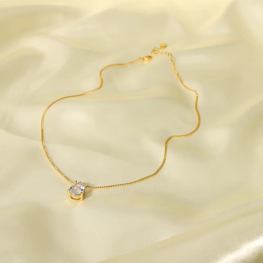 Drop Zircon Necklace