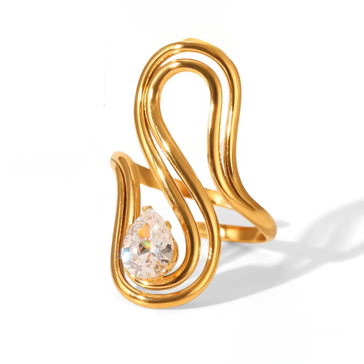 Curve Diamond Ring