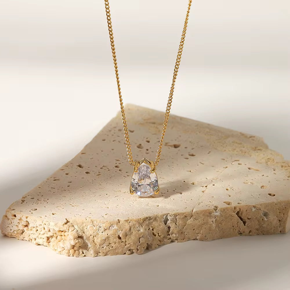 Drop Zircon Necklace