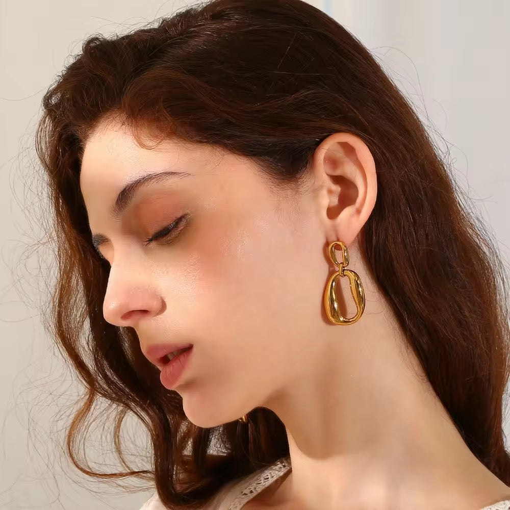 Liquid Gold Hoop Earrings