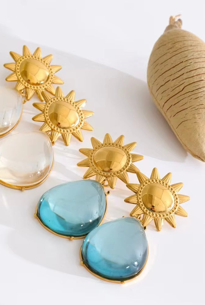 Ocean Blue Drops Earrings