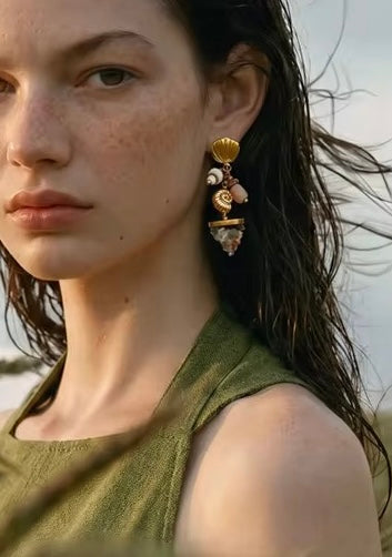Sea Shell Drop Earrings