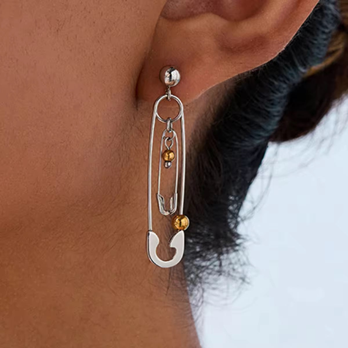 Dangle Silver Clip Earrings