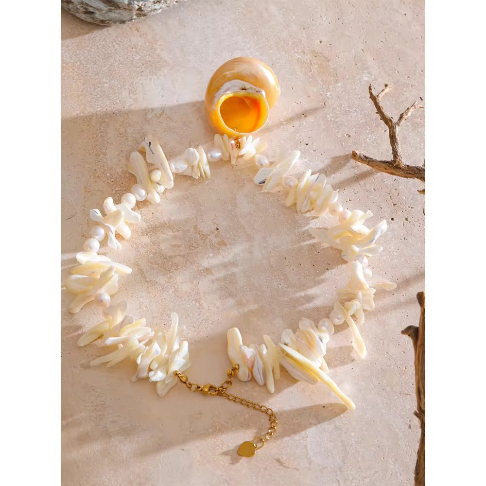 Pearl Conch Pendant Necklace