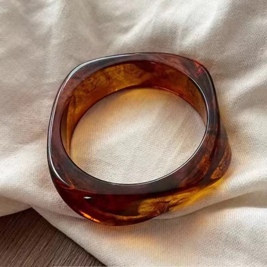 Brown Chunky Resin Bracelet