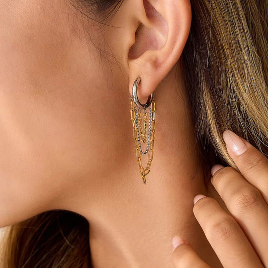 Triple Chain Earrings