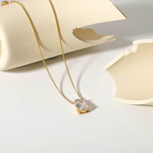 Drop Zircon Necklace