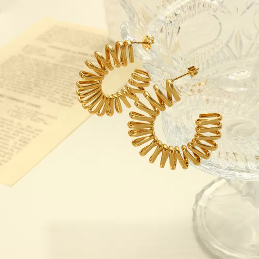 SPIRAL HOOP EARRING