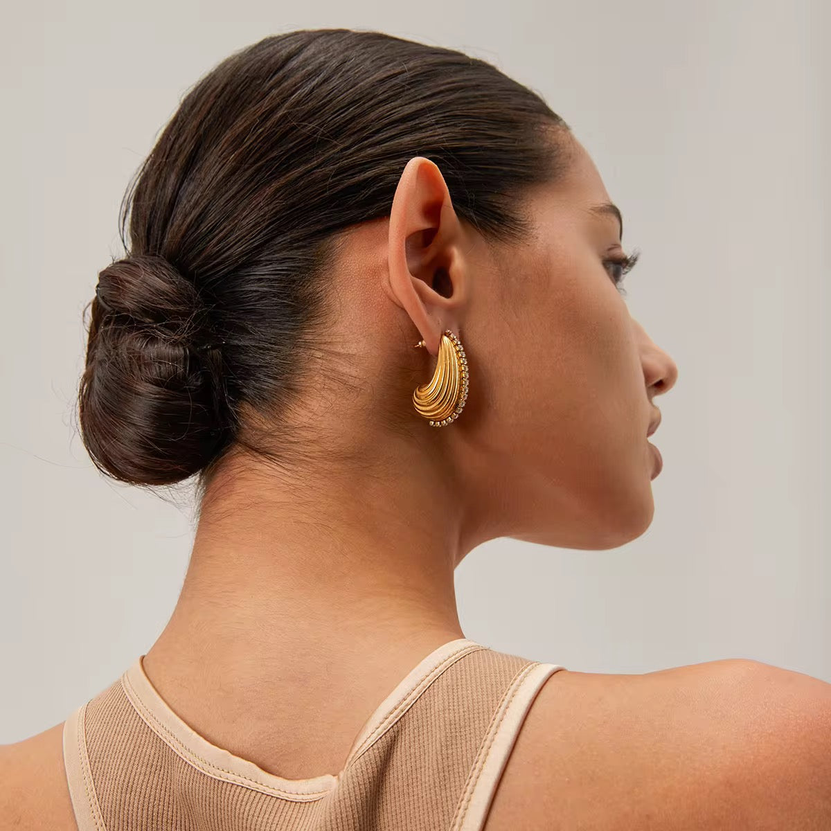 Zircon Chunky Drop Earrings