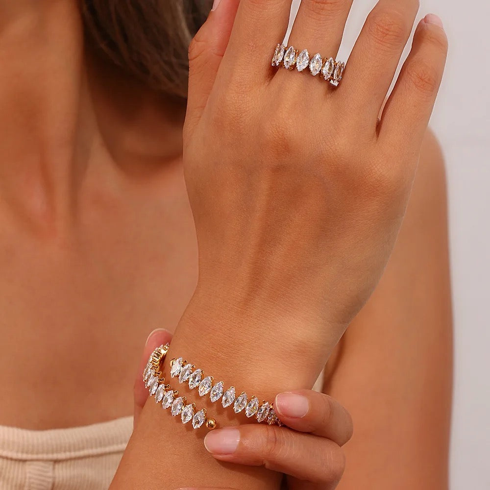 Vintage Rhinestone &  Zirconia Bracelet