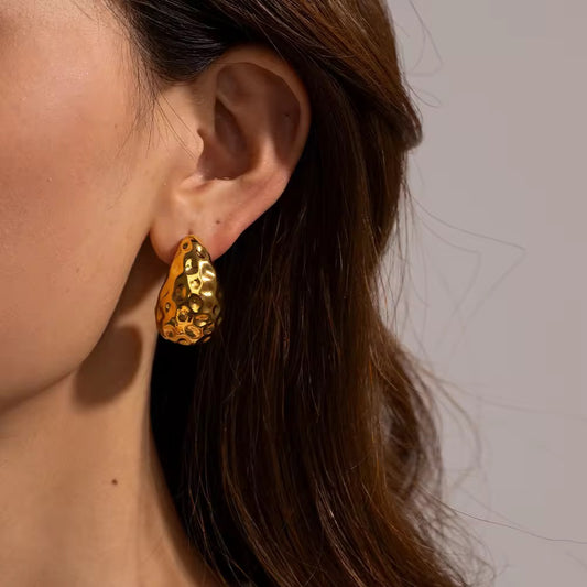 Hammer Chunky Drop Earrings