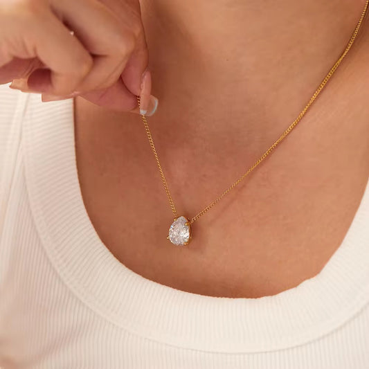 Drop Zircon Necklace