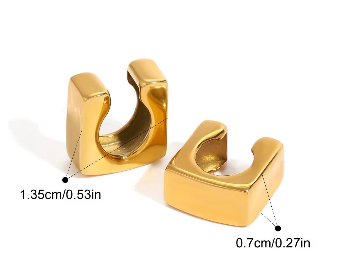 Block Ear Cuff Gold