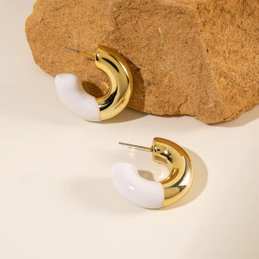 White Gold Hoop Earring