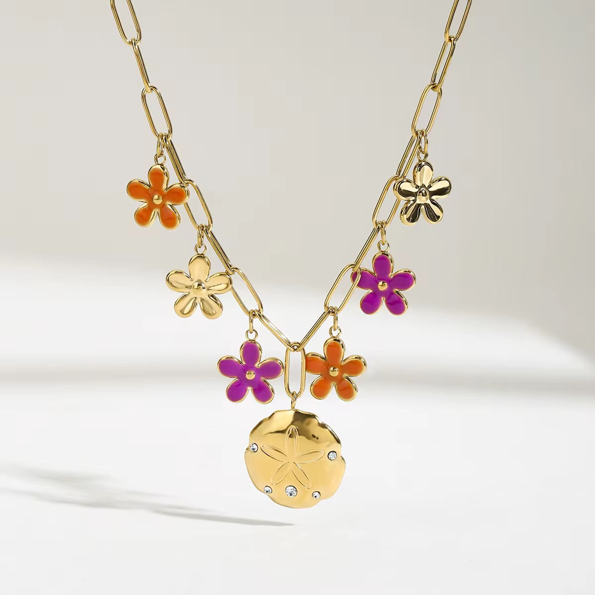 Floral Bloom charm Necklace