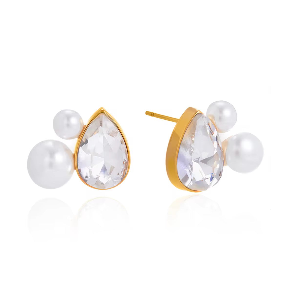 Crystal Dew Pearl Earrings