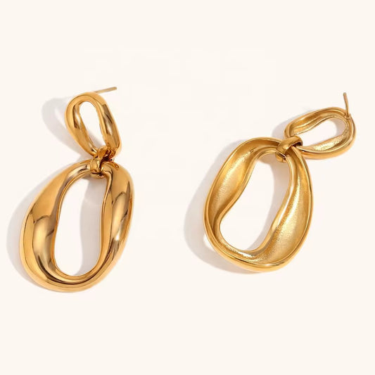 Liquid Gold Hoop Earrings