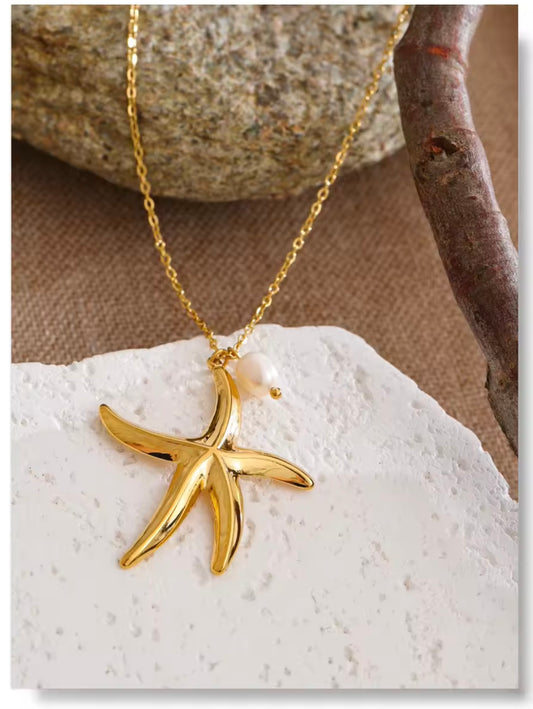 Pearl  Starfish Necklace