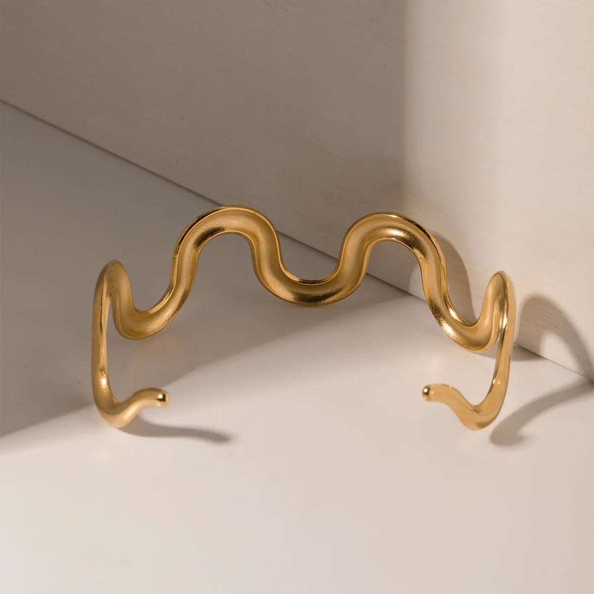 Wave Open Cuff Bangle