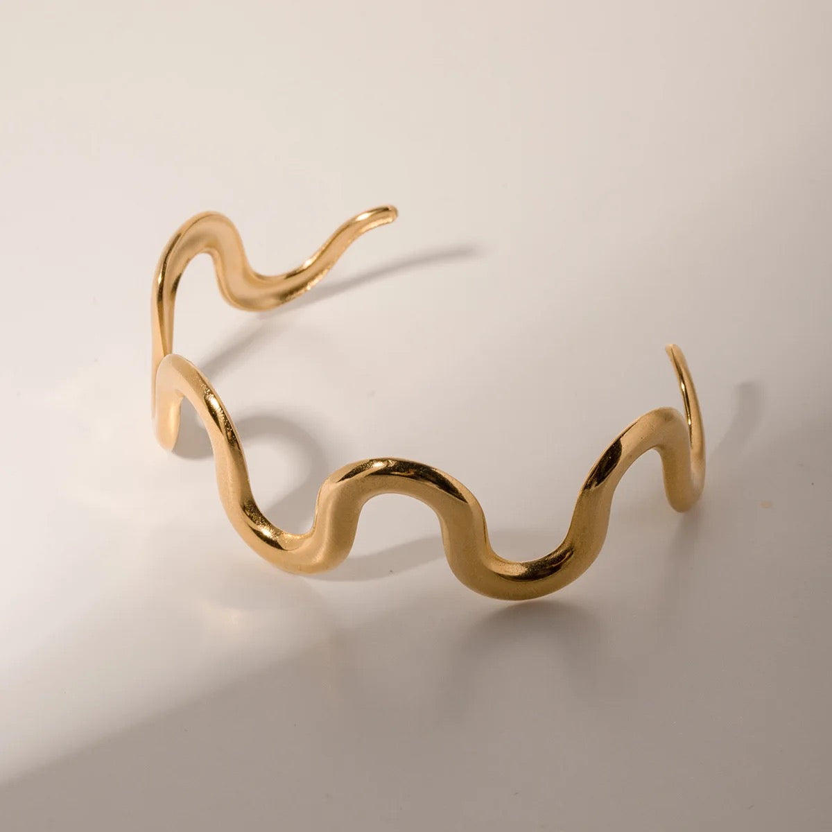 Wave Open Cuff Bangle