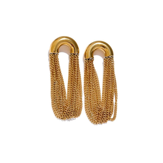 Gold Mesh Earring